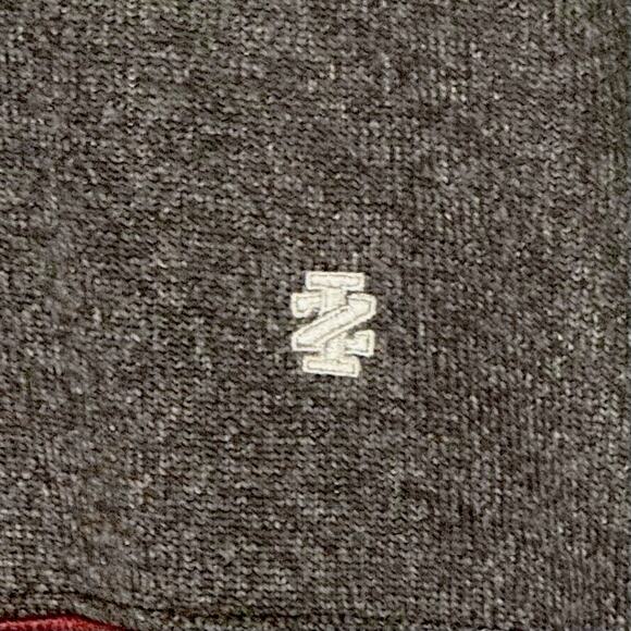 IZOD Men’s XXL Quarter Zip Pullover Sweater Gray Burgundy Colorblock Long Sleeve - Picture 4 of 14